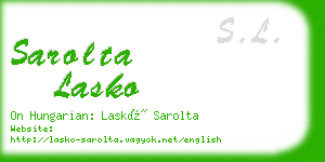 sarolta lasko business card